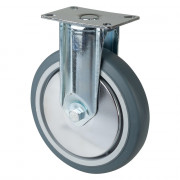 Roulette Appareil Fixe Caoutchouc Gris Ø150mm 100kg Platine