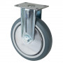 Roulette Appareil Fixe Caoutchouc Gris Ø150mm 100kg Platine
