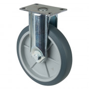 Roulette Appareil Fixe Caoutchouc Gris Ø150mm 100kg Platine