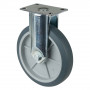Roulette Appareil Fixe Caoutchouc Gris Ø150mm 100kg Platine
