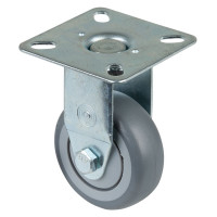 Roulette Appareil Fixe Caoutchouc Gris Ø50mm 50kg Platine Roulette Appareil Fixe Caoutchouc Gris Ø50mm 50kg Platine