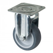 Roulette Appareil Fixe Caoutchouc Gris Ø60mm 40kg Platine
