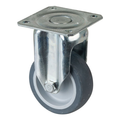 Roulette Appareil Fixe Caoutchouc Gris Ø60mm 40kg Platine