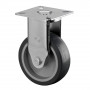 Roulette Appareil Fixe Caoutchouc Gris Ø75mm 75kg Platine