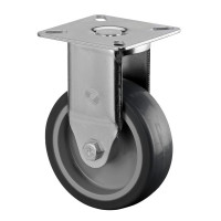 Roulette Appareil Fixe Caoutchouc Gris Ø75mm 75kg Platine Roulette Appareil Fixe Caoutchouc Gris Ø75mm 75kg Platine