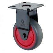 Roulette Appareil Fixe Caoutchouc Gris Ø75mm 75kg Platine