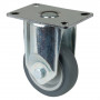 Roulette Appareil Fixe Caoutchouc Gris Ø80mm 80kg Platine