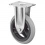 Roulette Appareil Fixe Caoutchouc Gris, anti-crevaison Ø125mm 35kg Platine