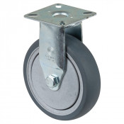 Roulette Appareil Fixe Caoutchouc Gris Conduct. Ø100mm 70kg Platine