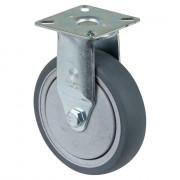 Roulette Appareil Fixe Caoutchouc Gris Conduct. Ø100mm 70kg Platine