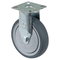 Roulette Appareil Fixe Caoutchouc Gris Conduct. Ø100mm 70kg Platine