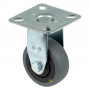 Roulette Appareil Fixe Caoutchouc Gris Conduct. Ø50mm 50kg Platine