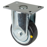 Roulette Appareil Fixe Caoutchouc Gris Conduct. Ø80mm 80kg Platine Roulette Appareil Fixe Caoutchouc Gris Conduct. Ø80mm 80kg Platine