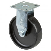 Roulette Appareil Fixe Plastique noir Ø100mm 65kg Platine