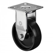 Roulette Appareil Fixe Plastique noir Ø75mm 50kg Platine