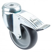 Roulette Appareil Frein Caoutchouc Gris Ø100mm 100kg Oeil