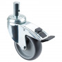 Roulette Appareil Frein Caoutchouc Gris Ø100mm 100kg Oeil