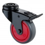 Roulette Appareil Frein Caoutchouc Gris Ø75mm 75kg Oeil