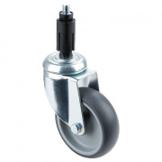 Roulette Appareil Pivotante Caoutchouc Gris Ø100mm 100kg Douille