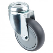 Roulette Appareil Pivotante Caoutchouc Gris Ø100mm 100kg Oeil