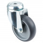 Roulette Appareil Pivotante Caoutchouc Gris Ø100mm 100kg Oeil