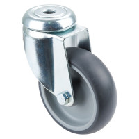 Roulette Appareil Pivotante Caoutchouc Gris Ø100mm 100kg Oeil Roulette Appareil Pivotante Caoutchouc Gris Ø100mm 100kg Oeil