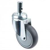 Roulette Appareil Pivotante Caoutchouc Gris Ø100mm 100kg Oeil