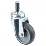 Roulette Appareil Pivotante Caoutchouc Gris Ø100mm 100kg Oeil