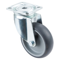 Roulette Appareil Pivotante Caoutchouc Gris Ø100mm 100kg Platine Roulette Appareil Pivotante Caoutchouc Gris Ø100mm 100kg Platine