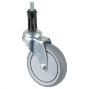 Roulette Appareil Pivotante Caoutchouc Gris Ø100mm 90kg Douille