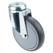Roulette Appareil Pivotante Caoutchouc Gris Ø125mm 100kg Oeil