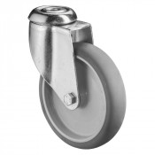 Roulette Appareil Pivotante Caoutchouc Gris Ø125mm 100kg Oeil