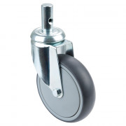 Roulette Appareil Pivotante Caoutchouc Gris Ø125mm 100kg Oeil