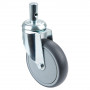 Roulette Appareil Pivotante Caoutchouc Gris Ø125mm 100kg Oeil