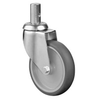 Roulette Appareil Pivotante Caoutchouc Gris Ø125mm 100kg Oeil