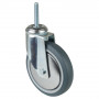 Roulette Appareil Pivotante Caoutchouc Gris Ø150mm 100kg Douille
