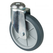 Roulette Appareil Pivotante Caoutchouc Gris Ø150mm 100kg Oeil