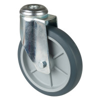 Roulette Appareil Pivotante Caoutchouc Gris Ø150mm 100kg Oeil
