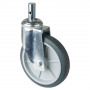 Roulette Appareil Pivotante Caoutchouc Gris Ø150mm 100kg Tige