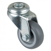 Roulette Appareil Pivotante Caoutchouc Gris Ø50mm 50kg Oeil