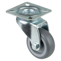 Roulette Appareil Pivotante Caoutchouc Gris Ø50mm 50kg Platine Roulette Appareil Pivotante Caoutchouc Gris Ø50mm 50kg Platine