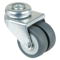 Roulette Appareil Pivotante Caoutchouc Gris Ø50mm 80kg Oeil Roulette Appareil Pivotante Caoutchouc Gris Ø50mm 80kg Oeil