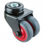Roulette Appareil Pivotante Caoutchouc Gris Ø50mm 80kg Oeil