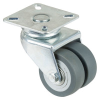 Roulette Appareil Pivotante Caoutchouc Gris Ø50mm 80kg Platine Roulette Appareil Pivotante Caoutchouc Gris Ø50mm 80kg Platine