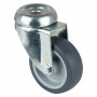 Roulette Appareil Pivotante Caoutchouc Gris Ø60mm 40kg Oeil