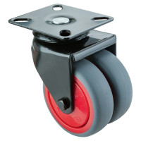 Roulette Appareil Pivotante Caoutchouc Gris Ø75mm 100kg Platine Roulette Appareil Pivotante Caoutchouc Gris Ø75mm 100kg Platine