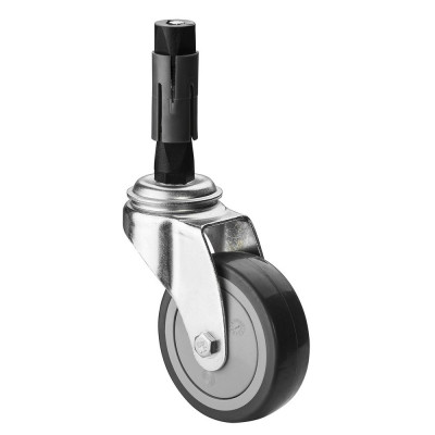 Roulette Appareil Pivotante Caoutchouc Gris Ø75mm 75kg Douille