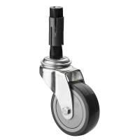 Roulette Appareil Pivotante Caoutchouc Gris Ø75mm 75kg Douille