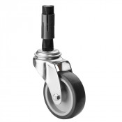 Roulette Appareil Pivotante Caoutchouc Gris Ø75mm 75kg Douille