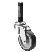Roulette Appareil Pivotante Caoutchouc Gris Ø75mm 75kg Douille